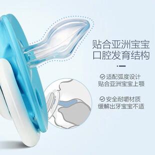 Combi康贝安抚奶嘴软硅胶夜款安睡型可消毒奶嘴新生儿0-3月2支装