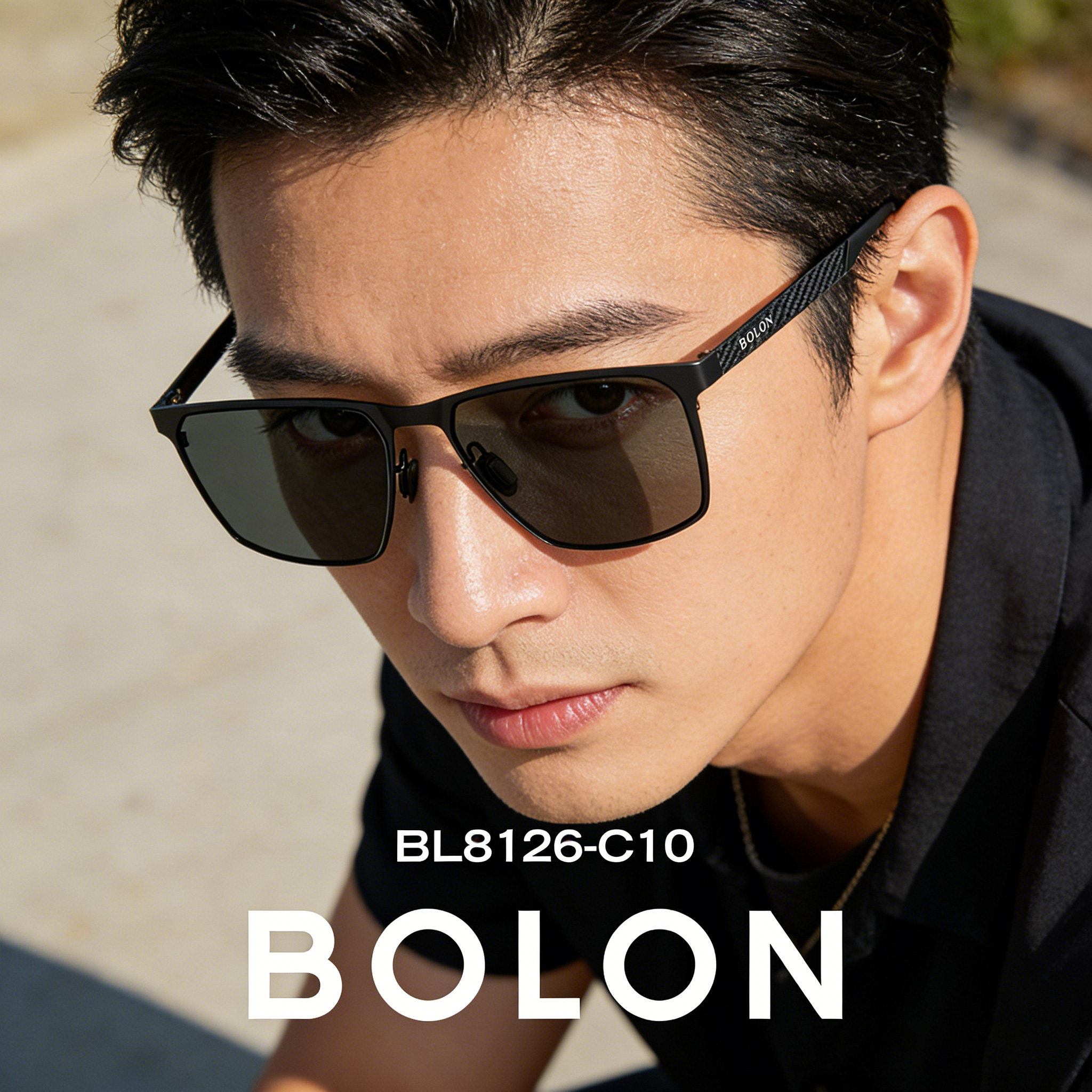 暴龙太阳眼镜方框驾驶偏光可配带度数男士开车专用近视墨镜BL8125