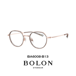 BOLON暴龙近视眼镜框钛架小框复古镜架男圆框可配度数女BA6008
