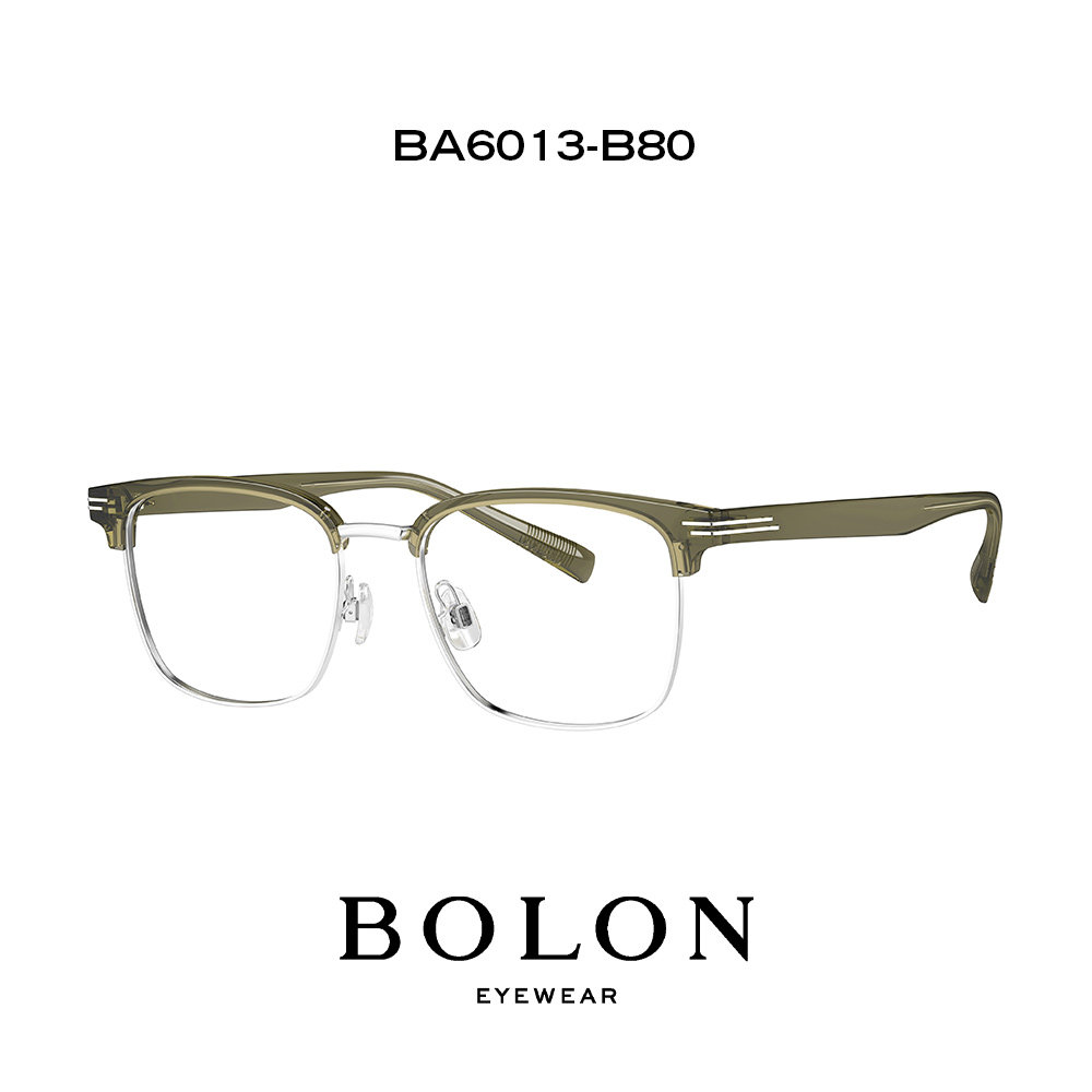 BOLON暴龙近视眼镜眉毛框休闲镜框钛金属女光学商务眉框男BA6013