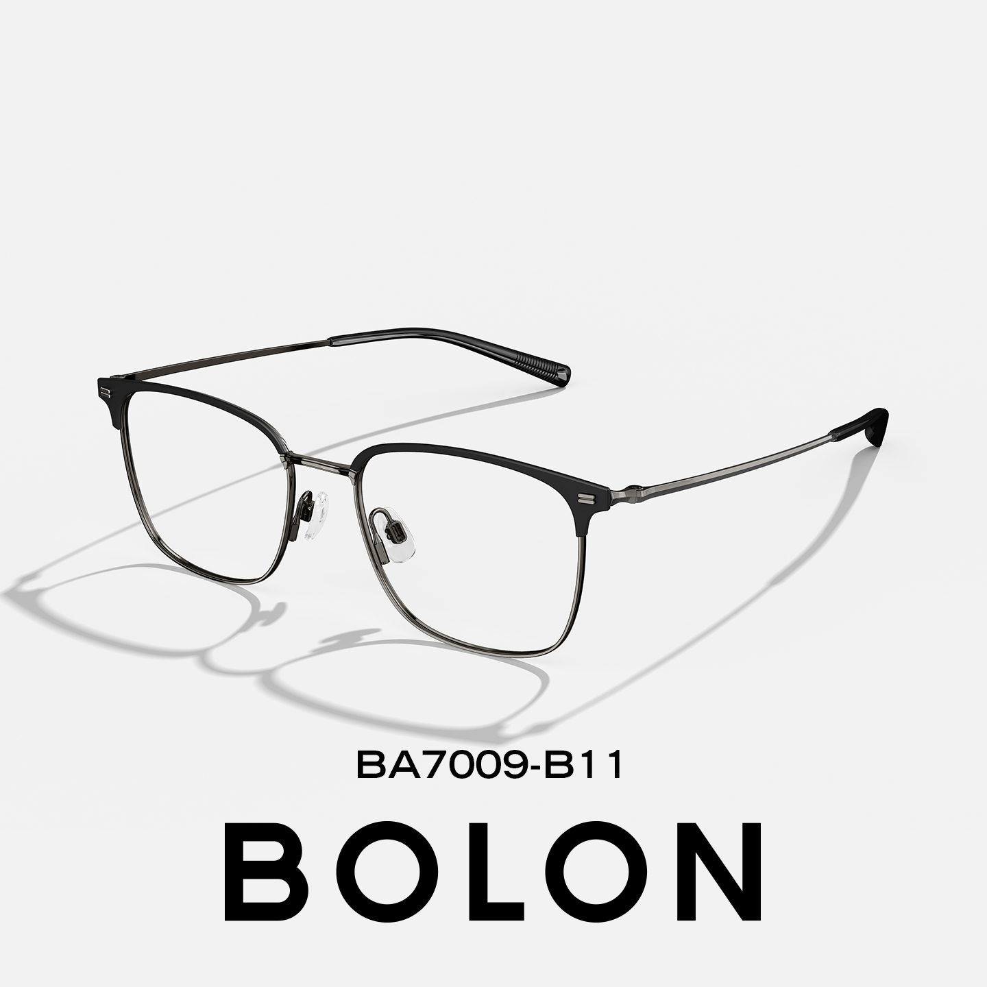 免费配镜/暴龙眉框近视眼镜框男