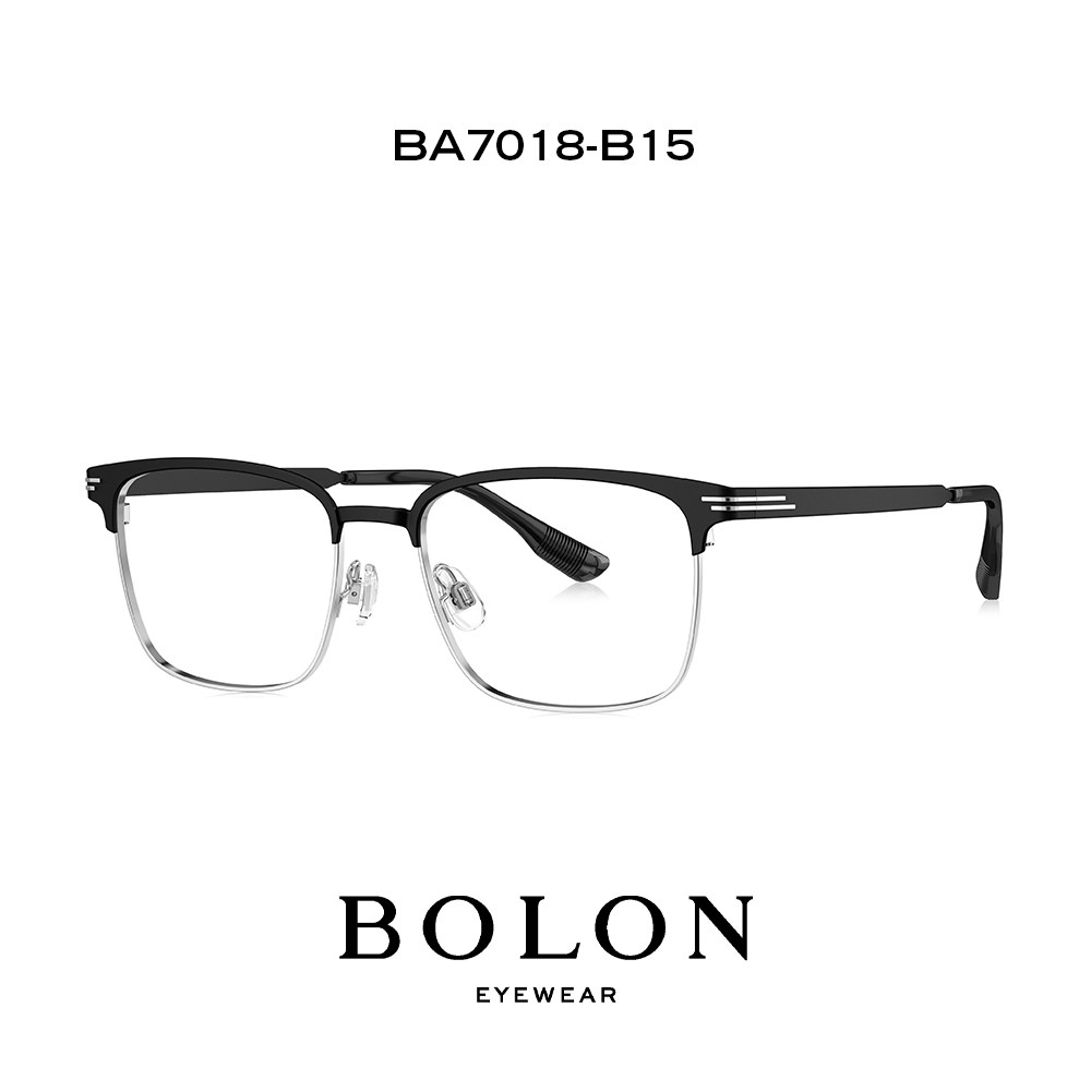 暴龙近视眼镜商务半框镜架男