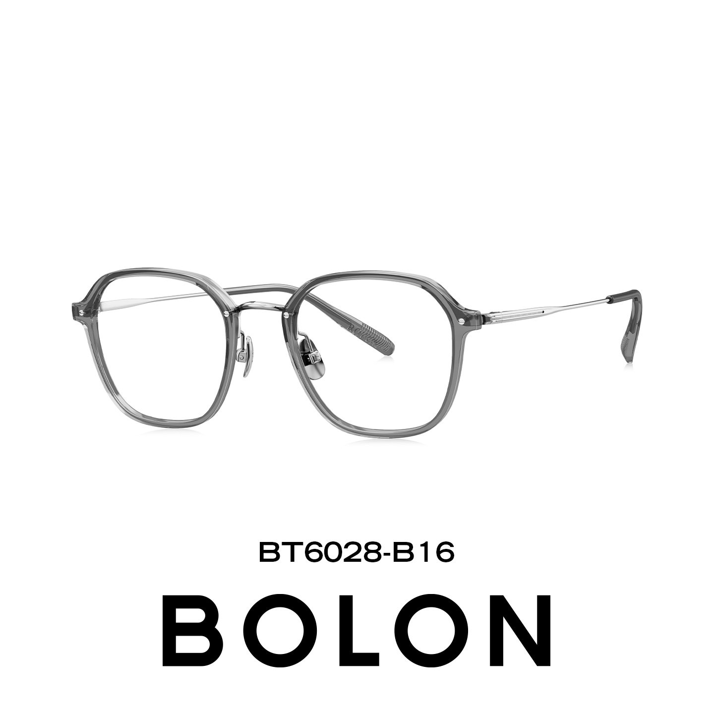 BOLON暴龙眼镜轻质钛架眼睛框近视镜框男女椰子灰光学镜架BT6028