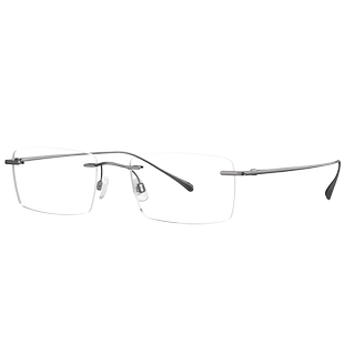 暴龙无框眼镜框男士可配度数钛架超轻商务无边框近视眼镜架BT1609