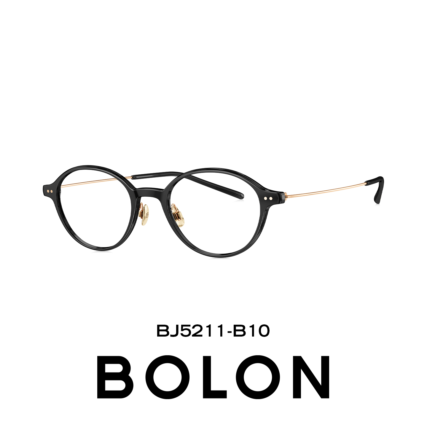 BOLON暴龙近视眼镜框26新款椭圆复古男百搭黑框女可配度数BJ5211