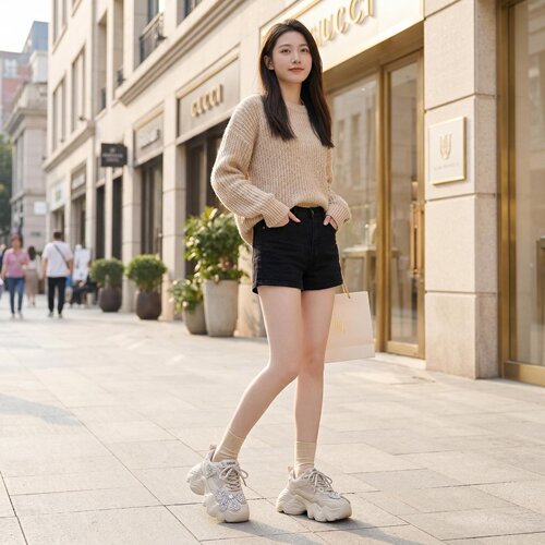 春季厚底防滑显高显瘦老爹鞋女