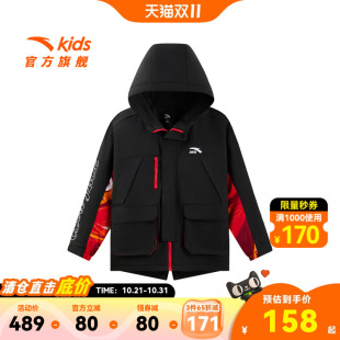 新款 安踏儿童男大童摇粒绒运动上衣春季 保暖中大童防 3件65折