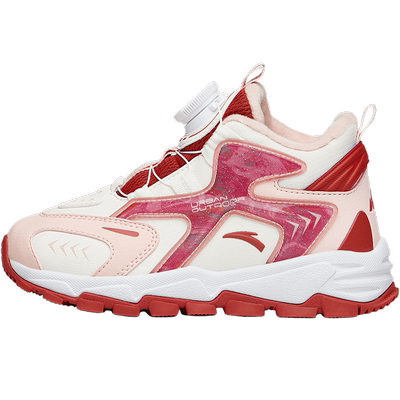 安踏儿童棉鞋女小童保暖加绒冬季