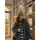 美式 复古夹克男女秋冬痞帅立领休闲百搭宽松日系高级感做旧外套潮