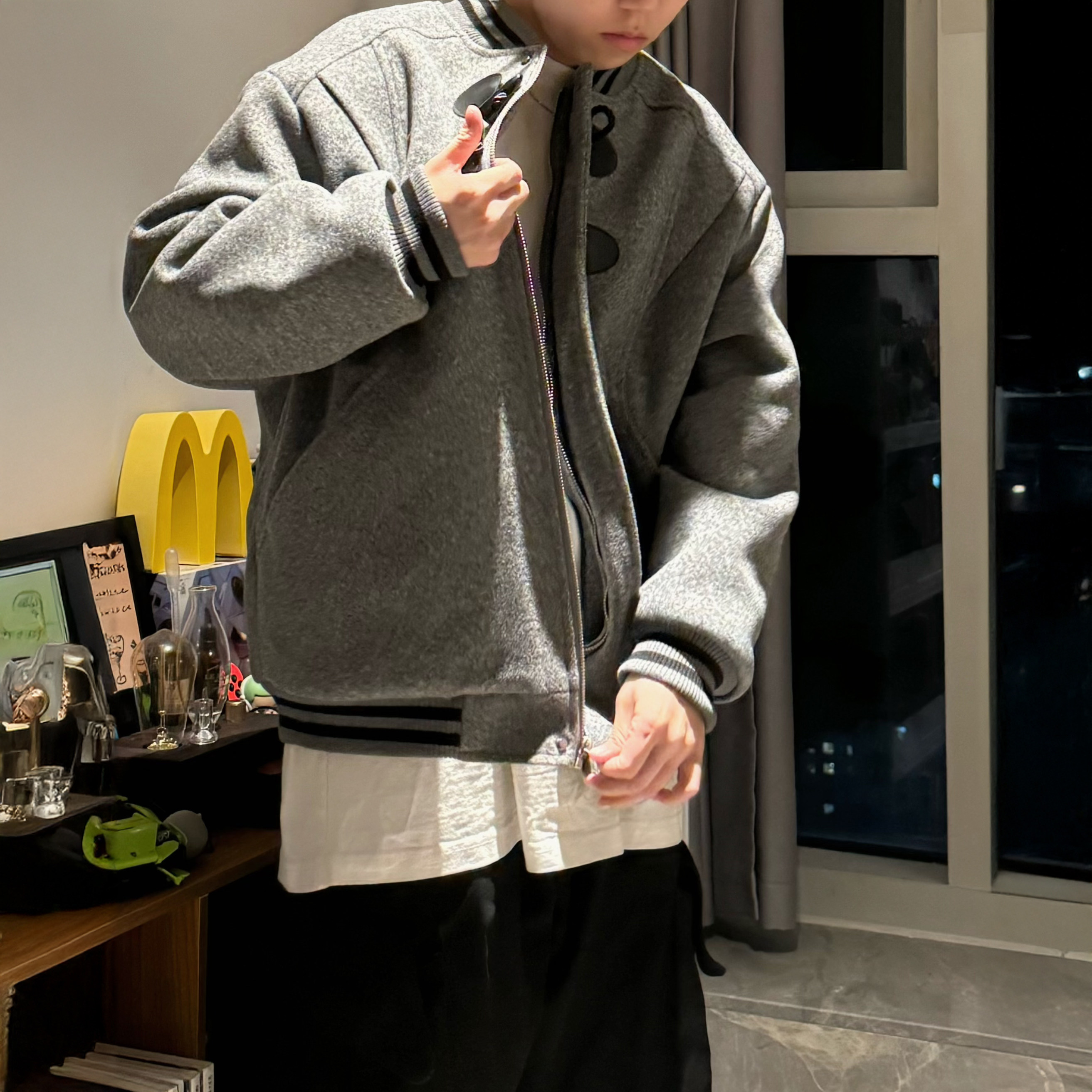 棒球服棉衣男女2024冬季潮牌宽松个性加厚棉夹克休闲毛呢棉袄外套,男装,夹克,淘宝优惠券,粉丝福利购,淘宝优惠卷