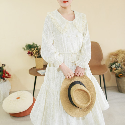 云子裙子秋冬季复古宽松丝绒面料