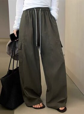 zuowooon左维ZW8683工装裤女2026夏时尚显瘦直筒阔腿裤速干裤长裤