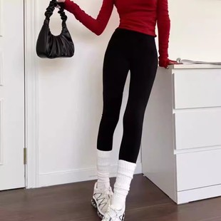 发财裤 腰上字母蛋白绒云朵裤 子 子过冬高品质400g厚绒打底裤 一条裤