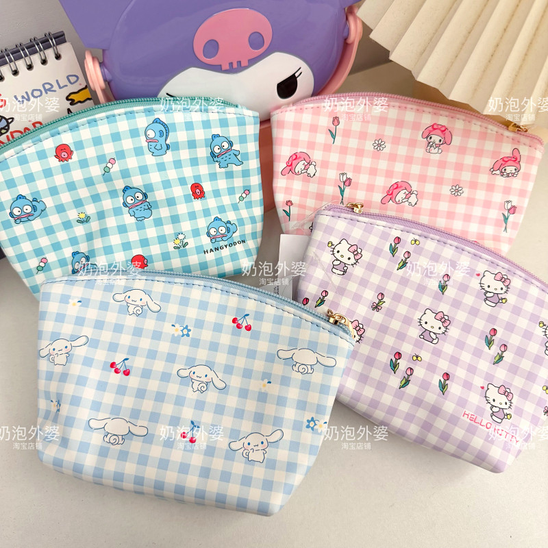 日系可爱卡通大容量口红化妆包玉桂狗Kitty美乐蒂丑鱼零钱收纳包,收纳整理,化妆包,淘宝优惠券,粉丝福利购,淘宝优惠卷