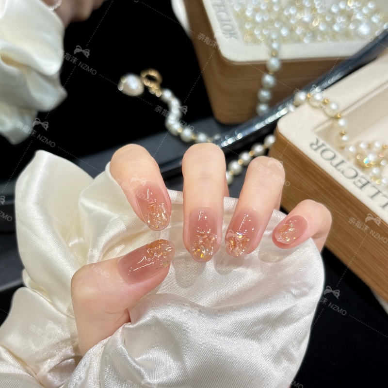 【香槟之夜】小仙女战甲日常百搭显白穿戴甲ins风设计美甲