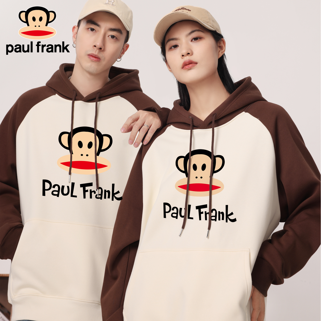 paul frank/大嘴猴情侣卫衣男女同款宽松百搭秋冬季新款连帽上衣