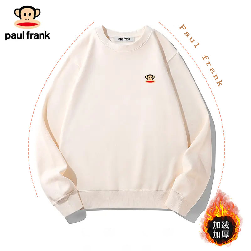 paul frank/大嘴猴时尚卫衣套装秋冬季新款潮牌宽松无帽加绒上衣