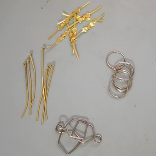 水晶灯挂扣大头针蝴蝶扣铁环帘配饰灯具挂扣水晶吊坠散珠灯饰配件