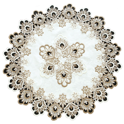 唯米9931蕾丝圆形镂空防尘布盖巾