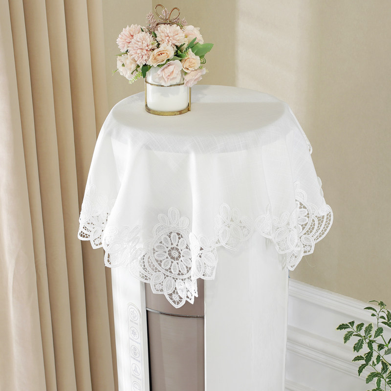 唯米99简约蕾丝布艺圆柱形立柜空调罩套百搭方形家用防尘布遮盖巾,居家布艺,空调罩,淘宝优惠券,粉丝福利购,淘宝优惠卷