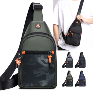 男士胸包2024秋季新款户外运动包便携包街头潮流休闲多层次胸前包