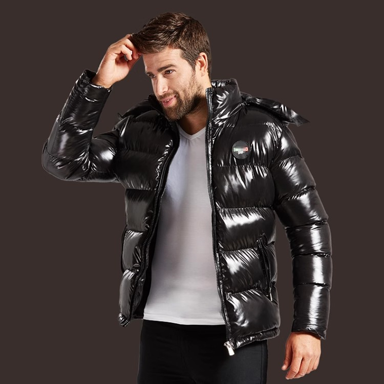 新款父亲爸爸中老年冬季加厚保暖短款休闲时尚大码外套羽绒服男