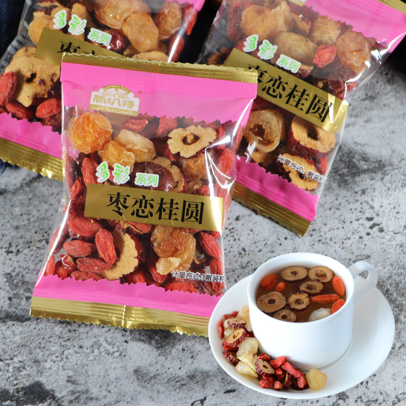 新叭特枣恋桂圆甜脆红枣片枸杞桂圆果肉果脯茶多彩系列龙眼500g