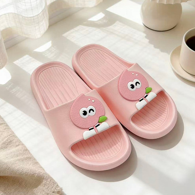 GGGLU阳光路卡通一字拖女夏季凉拖鞋卡通室内家用浴室舒适拖鞋潮