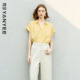 气质衬衫 女2026夏季 新款 颜域黄色短袖 高级感宽松显瘦气质上衣女装