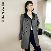 春季 2026新款 复古气质通勤休闲宽松外套女 翻领风衣女款 颜域中长款