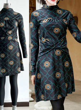 回族半高领长袖分体泳衣阿拉伯女Long Sleeve Swimwear / Burkini