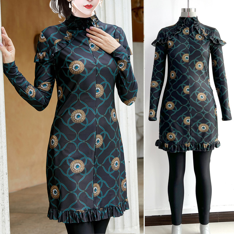 保守裙式布基尼迪拜女士泳衣Swimsuit 3 Piece Stylish Burkini