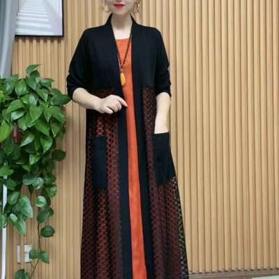 长款过膝妈妈装夏季防晒服开衫