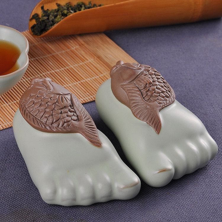 包邮 汝窑茶宠 精品紫砂  开茶宠摆件