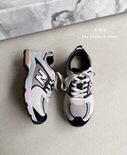 EOS真皮网面透气女单鞋2026春新款韩版复古圆头休闲运动老爹鞋潮