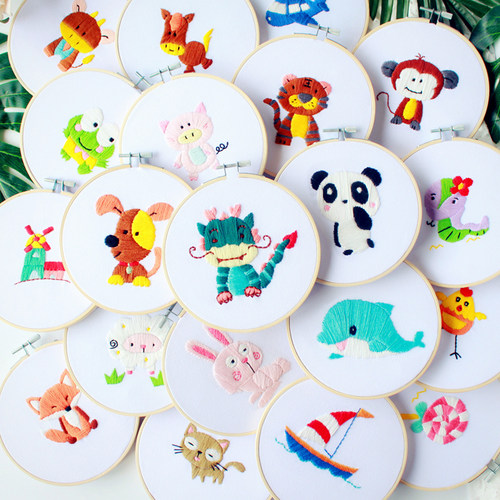 儿童安全针刺绣材料包儿童刺绣