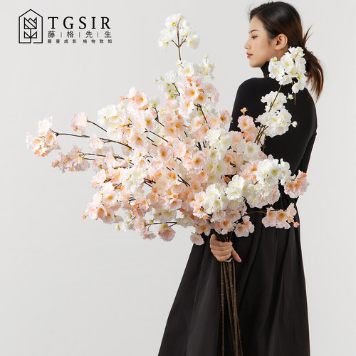 重瓣樱花仿真花超大枝落地装饰