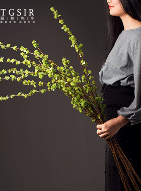 仿真大飘雪支绿植物假花摆设客厅高瓶长枝落地插花发财果实装饰花