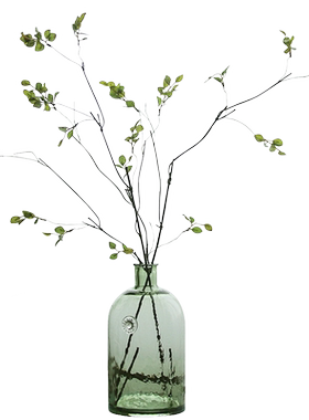 秋叶绿色植物花藤装饰摆件枯树枝