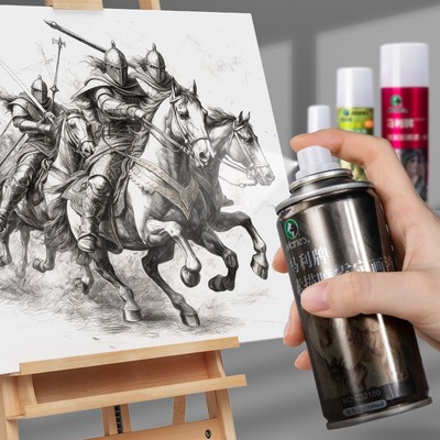 马利定画液素描美术画画定型喷雾水彩色粉彩铅油画棒丙烯画固色剂