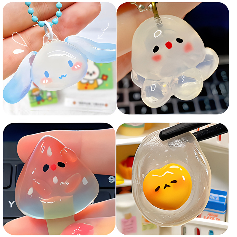 自由树脂diy材料包树脂胶手工粘土全套透明水晶土女孩玩具挂件