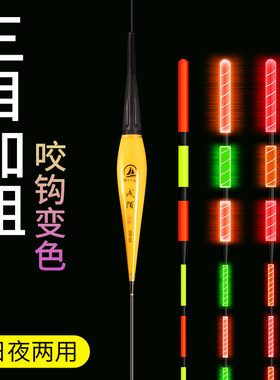 醒目加粗咬钩变色日夜两用夜光漂