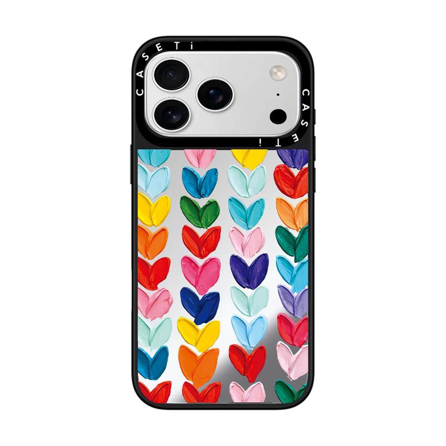 何穗同款油彩爱心适用于苹果17promax手机壳/iphone16promax/15pro/14plus/13p/12p套case磁吸手机壳手链