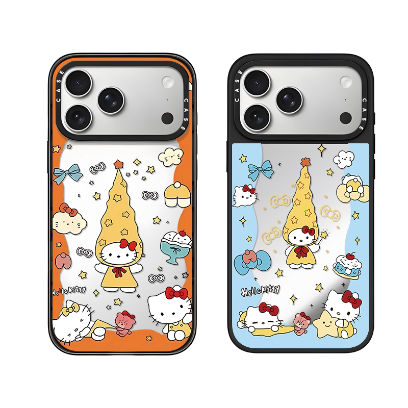 caset1fy手机壳联名波浪纹环绕卡通星星HelloKitty猫适用苹果17promax手机壳iPhone16pro保护套15pro图片