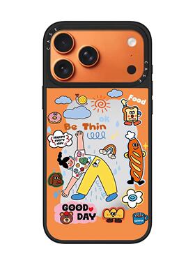 联名橙色多巴胺下腰女孩iPhone17promax壳适用苹果16promax磁吸15Plus可爱14卡通13防摔12保护套女