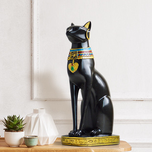 定制创意埃及猫咪摆件客厅酒柜店铺玄关卧室异域特色雕塑家居软装