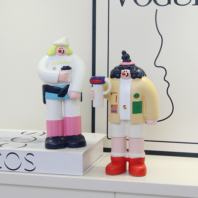 ins面包人摆件蛋糕店烘焙房摆设咖啡馆吧台人物装饰品开业送礼物