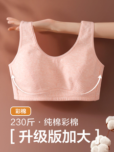 妈妈内衣文胸中年妇女纯棉中老年人专用大码 舒适 胖mm女胸罩背心式