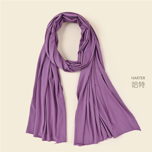 莫代尔高克欧美风单色modal围巾
