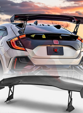 适用于16-21本田十代思域两厢改装VOLTex款尾翼定风翼 碳纤导流板